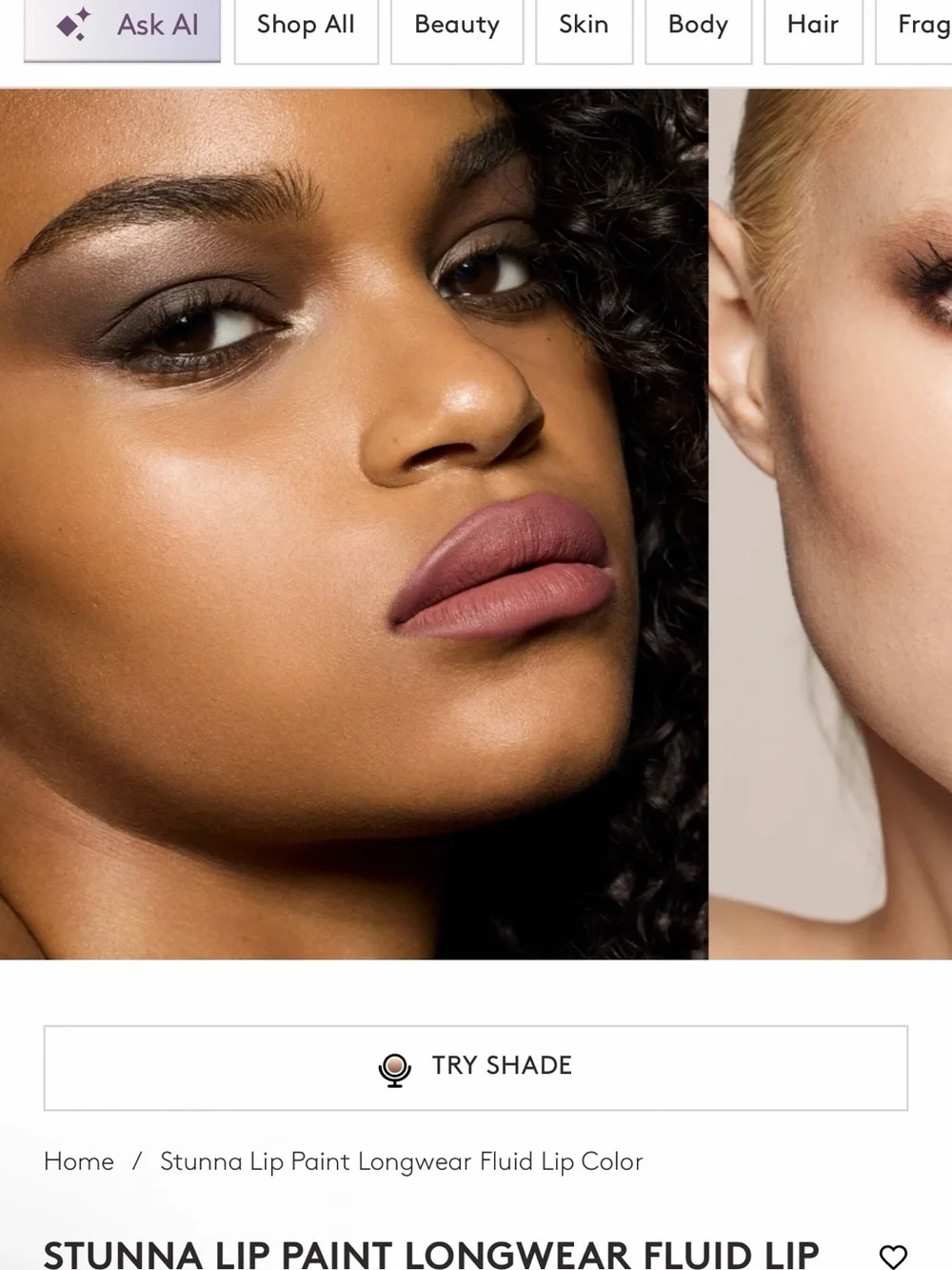 Fenty beauty stunna lip paint in uncuffed